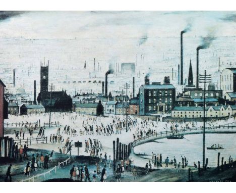 After Laurence Stephen Lowry (1887-1976),   An Industrial Town, signed and numbered 75/500 in pencil in the margin, colour re