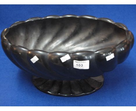  Large Beswick pottery black ground oval planter. No. 1683-1. 