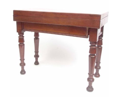 Early English bagatelle mahogany parlour games table constructed from mahogany of rectangular form with lifting lid enclosing