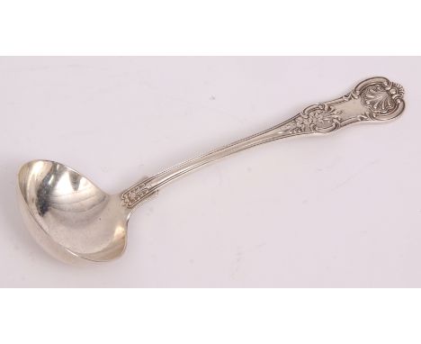 Victorian Queens pattern sauce ladle, length 18 1/2 cm, weight approx 86gms, London 1861, maker's mark FH 