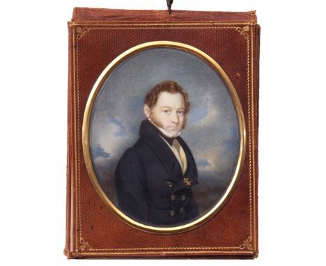 CONTINENTAL SCHOOL (19TH CENTURY) "Franz Graf Dubsky circa 1830" portrait miniature 10 x 8cms 