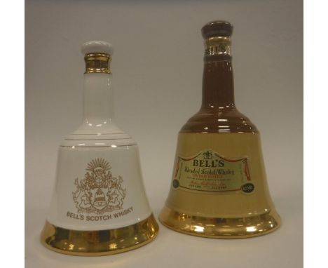 A Bells Scotch Whisky bell-shaped commemorative porcelain decanter to celebrate The Birth of Prince William of Wales 21st Jun