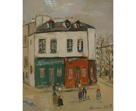 AFTER MAURICE UTRILLO (1883-1955) "Blanchisserie de la Bastille", pochoir lithograph, limited edition No'd. 20/20 with printe