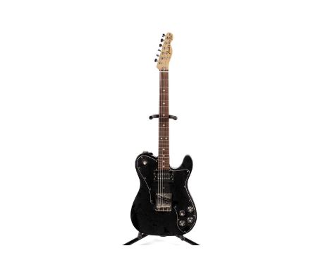 A Fender Mexico Custom 70's Telecaster, black finish, fitted with bullet neck, rosewood fretboard, single open humbucker and 