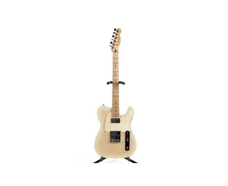 A blond T-style guitar with Fender Mexico neck, fitted with Wilkinson bridge, humbucker and single coil pickups, Fender vinta