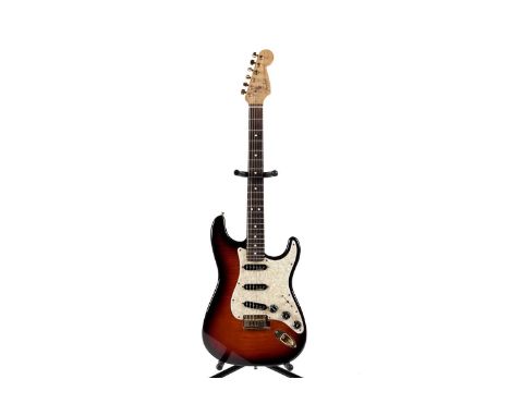 A Fender Limited Edition Stratocaster (50 Years of Excellence), number 97 of 2500, with flame back and top, gold plated hardw