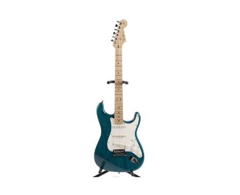 A Fender Custom Shop Custom Classic Stratocaster, serial number CZ5xxx2, circa 2008, flamed maple one-piece neck, trans-teal 