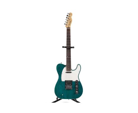 A Fender USA deluxe power Telecaster, serial number Z0xxx19, in teal blue finish, subsonic filter, power bridge, Fender mould