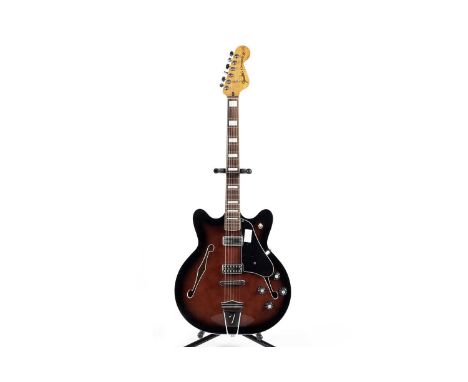 A Fender Coronado II Re-Issue, made in China, serial number CGF13xxxx5, sunburst finish, switched pickups, Gear for Music twe