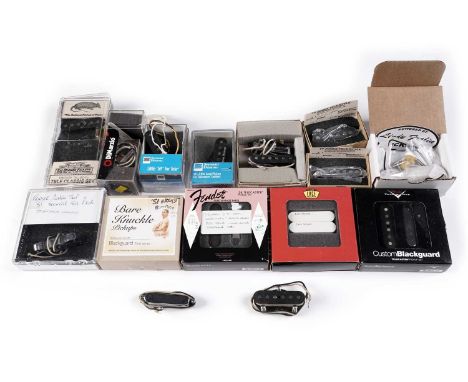 A Fender Custom Shop '51' Nocaster Tele pickup set, signed Josephina Campos; a Lace Sensor Dually Red/Red set; a Custom Fende