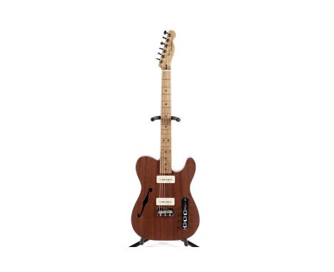 A T-Style Thinline guitar, with Fender Mexico neck and mahogany chambered body, two Kinman HX P90 style pickups, Wilkinson ta