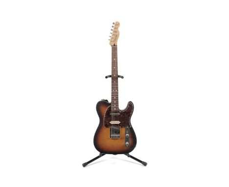 A Fender Mexico Nashville-style Telecaster, serial number MZ51xxx26, three colour sunburst finish, fitted with three single c