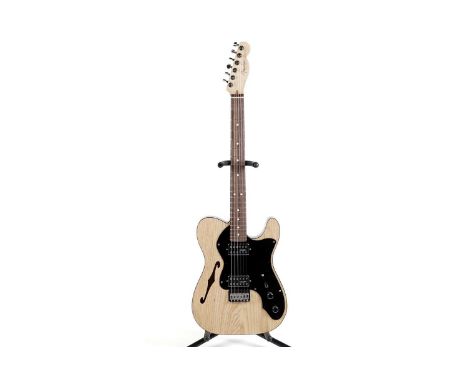 A T-style Thinline guitar, with Fender USA neck with serial number US17xxxx62, mahogany body with spruce top, fitted with Kin