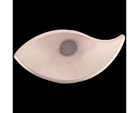 AARRE &amp; KROGH - a Danish modernist sterling silver leaf brooch, concave form, 53.8mm, 14.2g . Condition Report:No damage 