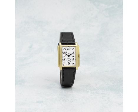 Patek Philippe. An 18K gold manual wind rectangular wristwatchModel: GondoloReference: 5024Date: Purchased 20th August 1994Mo