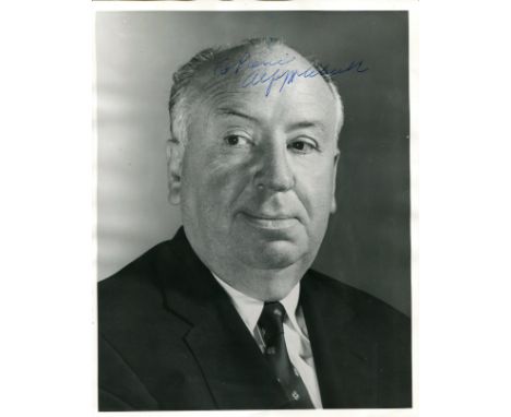 HITCHCOCK ALFRED: (1899-1980) British Film Director, Academy Award winner. An excellent vintage signed and inscribed 8 x 10 p