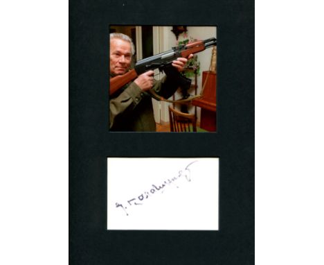 KALASHNIKOV MIKHAIL: (1919-2013) Russian General, Engineer and small arms Designer. Best known for his AK-47 assault rifle cr