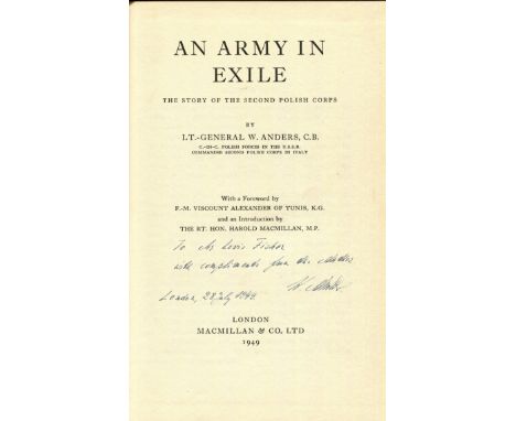 ANDERS WLADYSLAW: (1892-1970) Polish General of World War II and later a politician and prominent member of the Polish govern