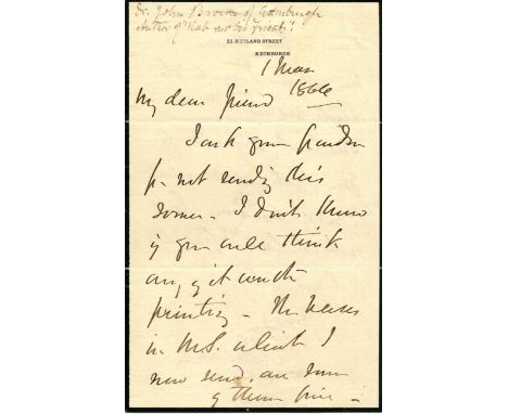 BROWN JOHN: (1810-1882) Scottish physician and essayist known for his three-volume Horae Subsecivae (Leisure Hours, 1858) and
