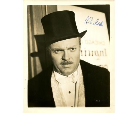 In costume from Citizen KaneWELLES ORSON: (1915-1985) American Actor & Film Director, Academy Award winner. An exceptional vi