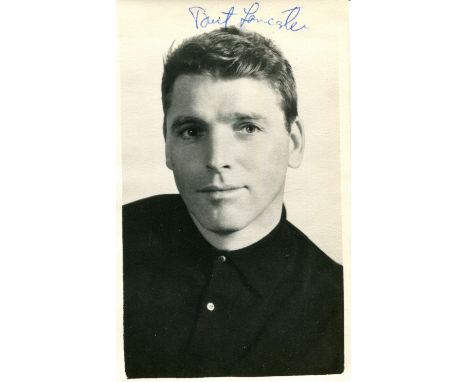 LANCASTER BURT: (1913-1994) American Actor, Academy Award winner. Vintage signed postcard photograph of the youthful Lancaste