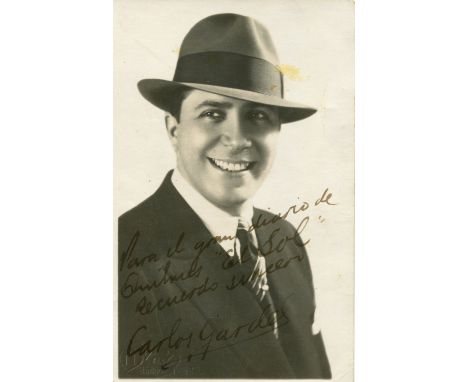 GARDEL CARLOS: (1890-1935) French-born Argentine Singer &amp; Songwriter, the most prominent figure in the history of tango. 