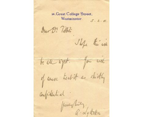 BRITISH POLITICS: Selection of A.Ls.S. and T.Ls.S. by various British politicians of the first half of the 20th century, each