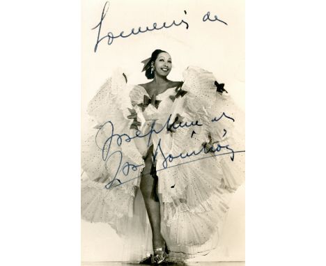 [BAKER JOSEPHINE]: (1906-1975) American-born French entertainer. BOUILLON JO (1908-1984) French composer, conductor &amp; vio