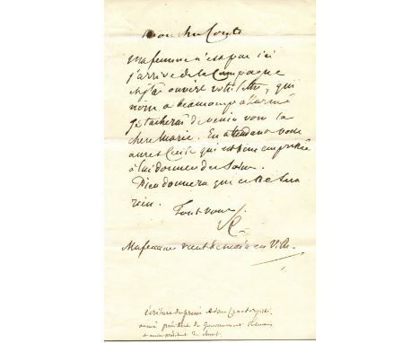 CZARTORYSKI ADAM JERZY: (1770-1861) Polish Nobleman, Statesman, Diplomat &amp; Author who served as Foreign Minister of the R