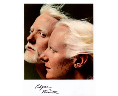 WINTER JOHNNY &amp; EDGAR: Johnny Winter (1944-2014) American Singer and Guitarist, &amp; Edgar Winter (1946- ) American Musi