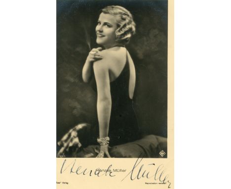 MULLER RENATE: (1906-1937) German Singer and Actress, courted by Adolf Hitler and the Nazi Party during the 1930's. Muller's 