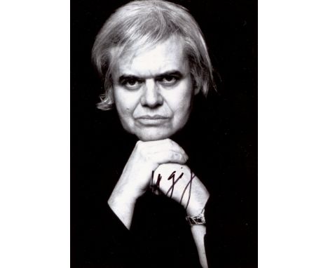 GIGER H. R.: (1940- ) Swiss Surrealist Painter, Sculptor &amp; Set Designer. Academy Award winner for his design work on the 