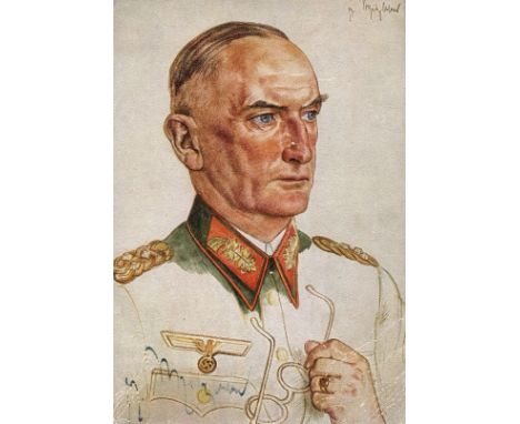 WITZLEBEN ERWIN VON: (1881-1944) German Field Marshal of World War II, Knight's Cross winner. A resistance fighter in the Jul