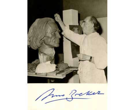 BREKER ARNO: (1900-1991) German Sculptor &amp; Architect, best known for his public works created in Nazi Germany. Signed pos