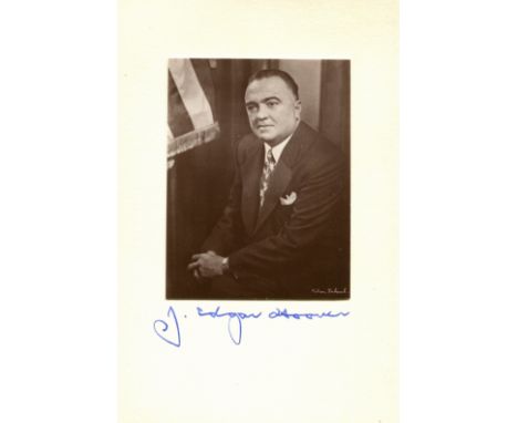 HOOVER J. EDGAR: (1895-1972) American law enforcement administrator, the first Director of the Federal Bureau of Investigatio