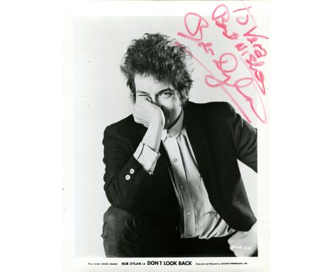 DYLAN BOB: (1941-     ) American Singer & Songwriter, Nobel Prize winner for Literature 2016. A good signed and inscribed 8 x