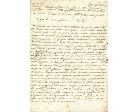 CORFU - GENTILI ANTOINE: (1743-1798) Corsican General of Division during French Revolution and first Governor of Corfu. A goo
