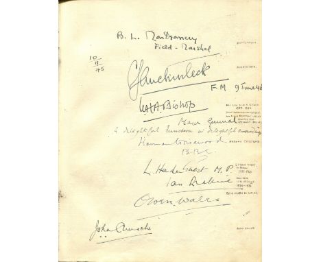 WORLD WAR II: A hardback bound 4to Visitor's Book from the Embassy Club in Berlin containing over 190 signatures by various m