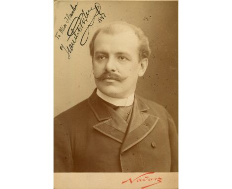 DE RESZKE JEAN: (1850-1925) Polish Tenor. Vintage signed and inscribed 4 x 6 cabinet card photograph of De Reszke, the Nadar 