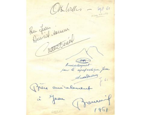 WELLES ORSON: (1915-1985) American Actor & Film Director, Academy Award winner. Vintage black ink signature ('Orson Welles') 