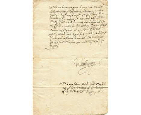 MILDMAY WALTER: (c.1523-1589) English statesman who served as Chancellor of the Exchequer (1566-89) to Queen Elizabeth I, and