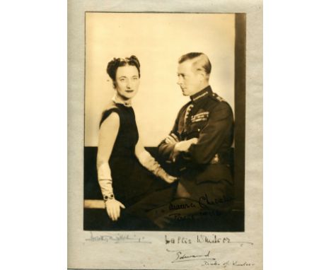 EDWARD & WALLIS: EDWARD, DUKE OF WINDSOR (1894-1972) King of the United Kingdom January - December 1936 & WALLIS, DUCHESS OF 