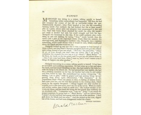 MACLEAN DONALD: (1913-1983) British Diplomat & Spy, a member of the Cambridge Five. A rare printed 4to edition of the Cambrid