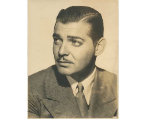 GABLE CLARK: (1901-1960) American Actor, Academy Award winner. Vintage signed and inscribed sepia 9.5 x 12.5 photograph of Ga