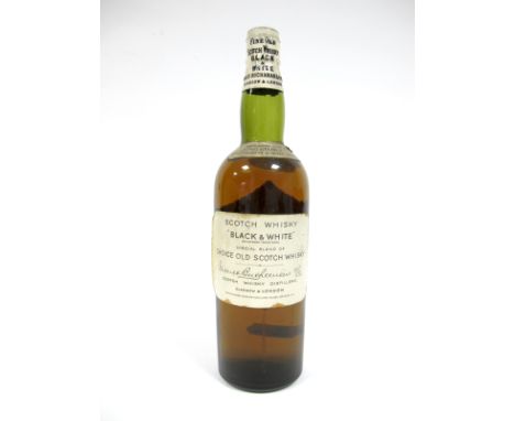 Whisky - James Buchanan & Co. Ltd. "Black & White" Choice Old Scotch Whisky.