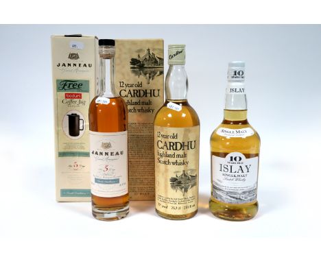 Spirits - Janneau Grand Armagnac Ans 5 D'age, 500ml, 40% Vol., boxed; Cardhu Highland Malt Scotch Whisky 12 Year Old, 75.7cl,
