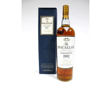 Whisky - The Macallan Single Malt Highland Scotch Whisky Elegancia 1992, bottled in 2004, 1 litre, 40% Vol., boxed.