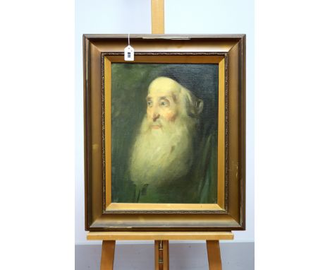 ENGLISH SCHOOL (Late XIX Century) Portrait of a Rabbi, oil on panel, unsigned, 47 x 36cm.