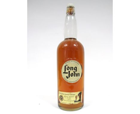 Whisky - Long John Blended Scotch Whisky Special Reserve, 2 Quarts (half a gallon), 70% proof., (seal broken and cork detache