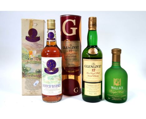 Whisky - 25 Years Old Blended Scotch Whisky, 75cl, 40% Vol., boxed; The Glenlivet Pure Single Malt Scotch Whisky Aged 12 Year